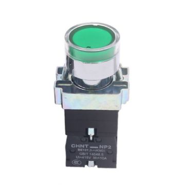 Picture of CHINT NP2-BW3361/220V 1 NO Pushbutton Switches With LED Light Silver Alloy Contact Push Button