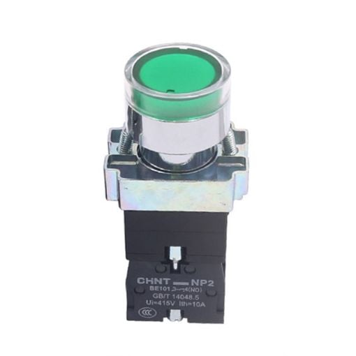 Picture of CHINT NP2-BW3363/24V 2 NO Pushbutton Switches With LED Light Silver Alloy Contact Push Button