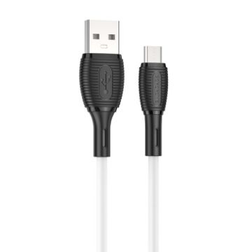 Picture of Borofone BX86 Advantage 2.4A USB to Micro USB Silicone Charging Data Cable, Length:1m (White)