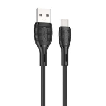 Picture of Borofone BX86 Advantage 2.4A USB to Micro USB Silicone Charging Data Cable, Length:1m (Black)
