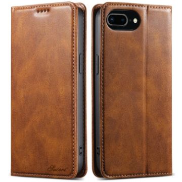 iPhone 7 Plus / 8 Plus Brown Leather Wallet Phone Case - 1