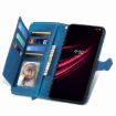 Blue Embossed Flower Leather Phone Case for T-Mobile REVVL V+ 5G - 4