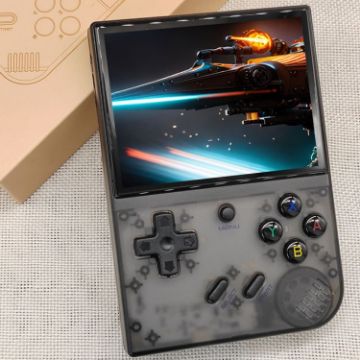 Picture of ANBERNIC RG35XX PLUS Handheld Game Console 3.5-Inch IPS Screen Support HDMI TV 64GB (Transparent Black)