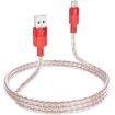 Picture of hoco X99 Crystal Junction 2.4A USB to Micro USB Silicone Charging Data Cable, Length:1m (Red)