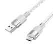 Picture of hoco X99 Crystal Junction 2.4A USB to Micro USB Silicone Charging Data Cable, Length:1m (Grey)