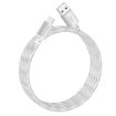 Picture of hoco BX95 Vivid 2.4A USB to Micro USB Silicone Charging Data Cable (Silver)