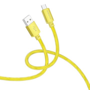 Picture of hoco BX95 Vivid 2.4A USB to Micro USB Silicone Charging Data Cable (Gold)