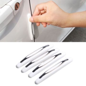 Picture of 4pcs/set Car Door Anti-collision Strips Rearview Mirror Anti-scratch Stickers (White)