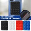 Black Silicone Suction Cup Mobile Phone Back Stickers - 24 Square Shaped - 5