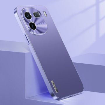 vivo iQOO 12 Dark Purple Phone Case - Micro Frosted Metal Paint PC - 1