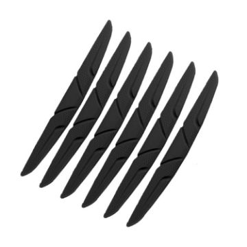 Picture of SHANSHI 6pcs /Pack 7753 Car Door Anti-Collision Silicone Strip Bumper Mirror Thickening Decorative Stickers (Black)