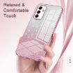 Samsung Galaxy A53 5G Glitter Powder Electroplated Phone Case - Gold - 5