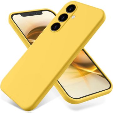 Samsung Galaxy A05s Yellow Liquid Silicone Shockproof Phone Case - 1