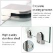Picture of 2 PCS 15-20mm Flat Bottom Matte Polished 304 Stainless Steel Fixed Clip Railing Glass Wood Layer Board Clamp Bracket