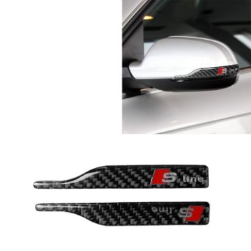 Picture of Car Carbon Fiber S Line Pattern Rearview Mirror Anti-collision Sticker for Audi TT, Left and Right Drive Universal
