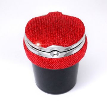 Picture of Studded Diamond Car Ashtray with Led Lamp (Red)