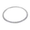 Picture of Car Aluminum Steering Wheel Decoration Ring with Diamonds For Audi (Silver)