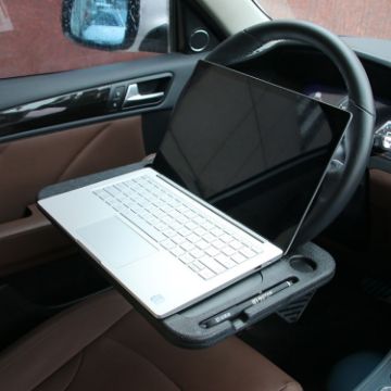 Picture of Car Steering Wheel Computer Card Table Box Car Tray Desktop Computer Desk (Black)
