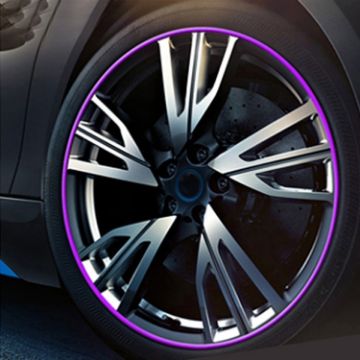 8M Flexible Car Wheel Hub TRIM Mouldings Decoration Strip - Purple - 1