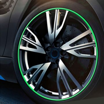 Green Car Wheel Hub TRIM Mouldings Decoration Strip - Scratchproof & Flexible - 1