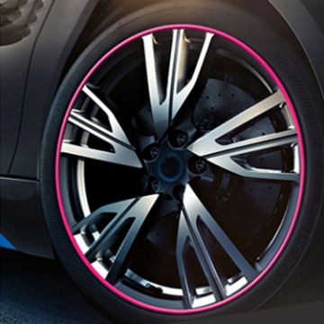8M Pink Car Wheel Hub Trim Mouldings - Scratchproof & Flexible - 1