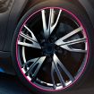 8M Pink Car Wheel Hub Trim Mouldings - Scratchproof & Flexible - 4