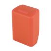 Picture of Safe Rubber Car Seat Belt Clips Locking Buckles Protective Cover (Orange)