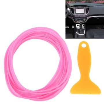 Picture of 5m Flexible Trim For DIY Automobile Car Interior Moulding Trim Decorative Line Strip with Film Scraper (Pink)