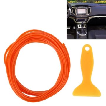 Picture of 5m Flexible Trim For DIY Automobile Car Interior Moulding Trim Decorative Line Strip with Film Scraper (Orange)