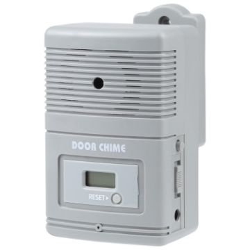 Picture of JX-371E Light Sensitive and Motion Activated Visitor Door Chime with 0.7 inch LCD Counter (Grey)