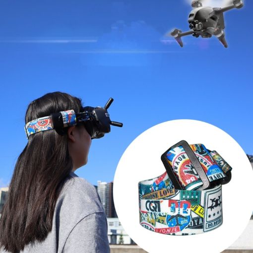 Flight Video Glasses Graffiti Color Headband Fixed Strap for DJI FPV Goggles V2 - 1