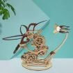 Picture of 3D Wooden Mechanical Hummingbird Hand-Assembled Puzzle Model (Wood Color)