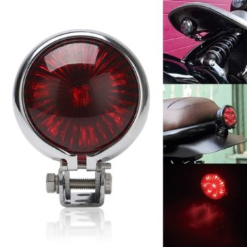 Picture of Speedpark 12V Motorcycle Modified Tail Light Brake Light for Harley (Silver+Red)