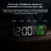 Picture of USB Electronic Clock LED Mirror Alarm Clock Desktop Wall Music Perpetual Calendar Clock (Black)