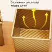 Picture of Square Toast Box Non-Stick Water Cube Toast Mold, Style: 8772 8x7.5x6.5cm No Ripple Gold