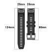Garmin Descent MK2 26mm Silicone Sport Watch Band - Black - 4
