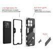 OnePlus 10T 5G Punk Armor Phone Case with Holder - Black - 5