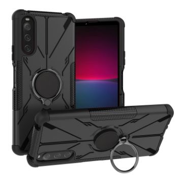 Sony Xperia 10 IV Armor Bear Shockproof Phone Case with Ring - 1
