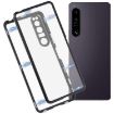 Sony Xperia 1 IV HD Magnetic Metal Tempered Glass Phone Case - Black - 1