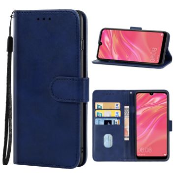 Blue Leather Phone Case for Huawei Y7 2019 - 1