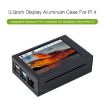 Picture of Waveshare 3.5 inch Display Aluminum Alloy Case for Raspberry Pi 4 (Black)