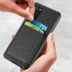 Samsung Galaxy S20 Carbon Fiber Leather Card Magsafe Phone Case - Black - 3