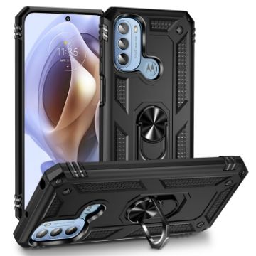 Motorola Moto G31/G41 Shockproof TPU + PC Phone Case with Holder - 1