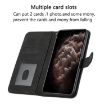 LG K42 Cubic Flip Leather Phone Case - Black - 4