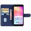 Blue Leather Phone Case for Alcatel TCL A3X A600DL - 3