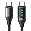 Picture of USAMS US-SJ546 U78 100W Type-C / USB-C to Type-C / USB-C Aluminum Alloy Digital Display Fast Charging Data Cable, Length: 1.2m (Black)