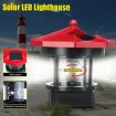 Picture of Outdoor Waterproof LED Solar Rotating Lighthouse Garden Decoration Induction Landscape Light (Red)