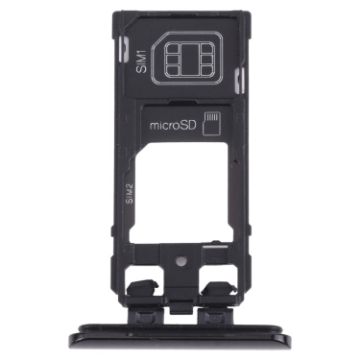 Sony Xperia 5 SIM Card Tray + Micro SD Card Tray - Black - 1