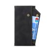 Motorola Moto Edge 2021 Retro Frosted Leather Case - Black - 4