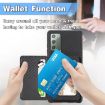 Samsung Galaxy A71 5G Carbon Fiber Magnetic Card Bag Case (Black) - 6